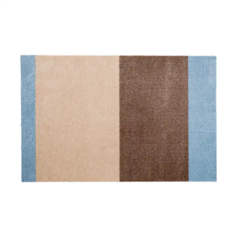 Direct From Manufacturer Stripes doormat horizontal, Cognac-dark brown-black, 60x90 cm