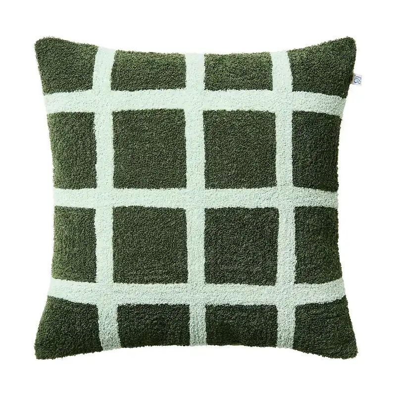 Low Price Check cushion cover 50x50 cm, Cactus Green-Aqua