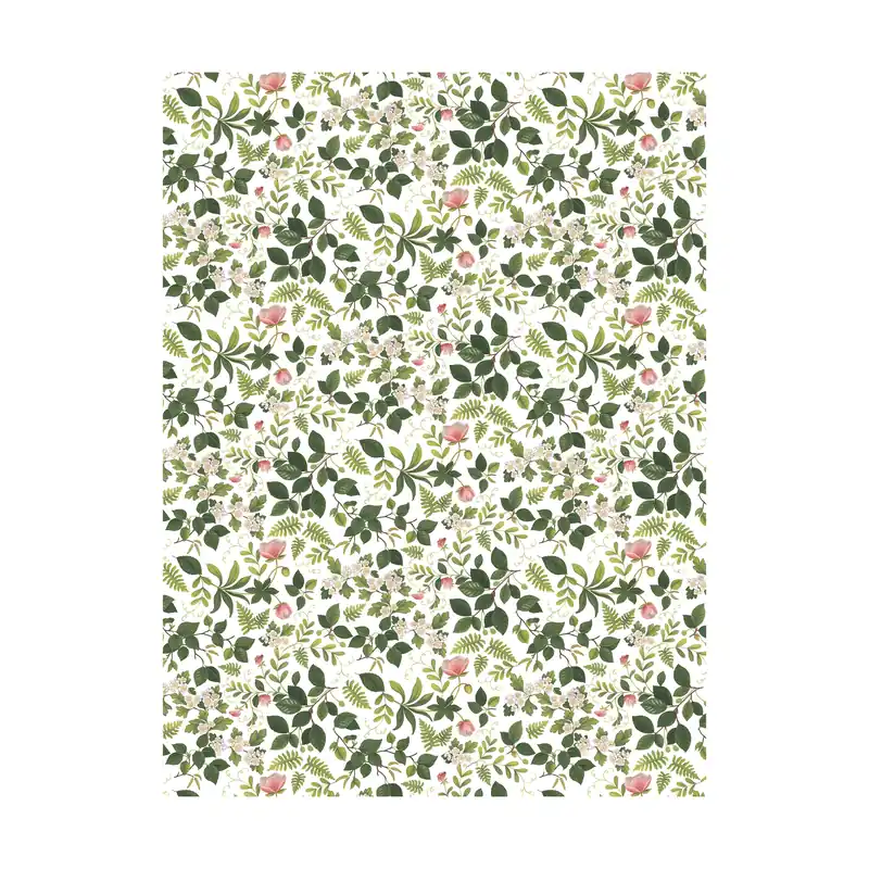 Flower Grove fabric, Green Price Cut