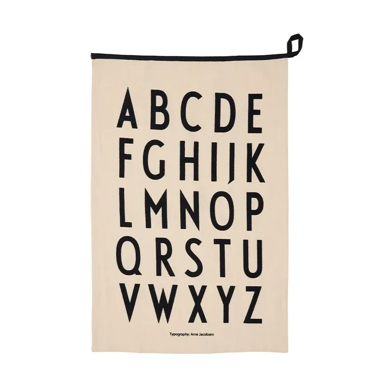Buy Today Design Letters Premium classic kitchen towel 50x70cm, ABC-black