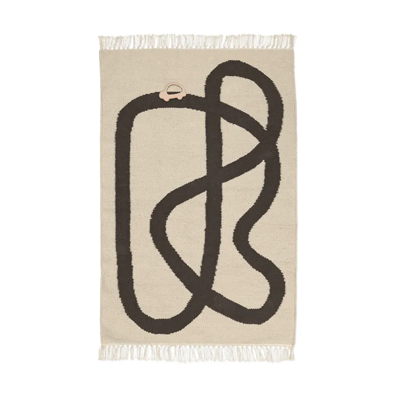 Bulk Order Line rug 70x105 cm, Off-white-Chocolate