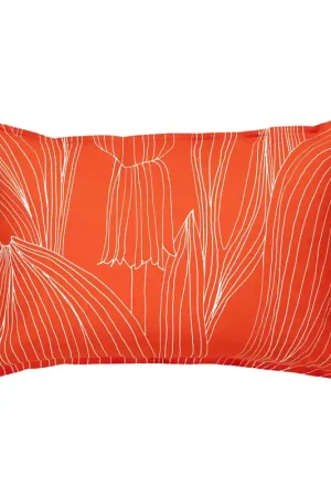 Kukat Puhkeavat cushion cover 40x60 cm, Tomato red-white Next Day Delivery