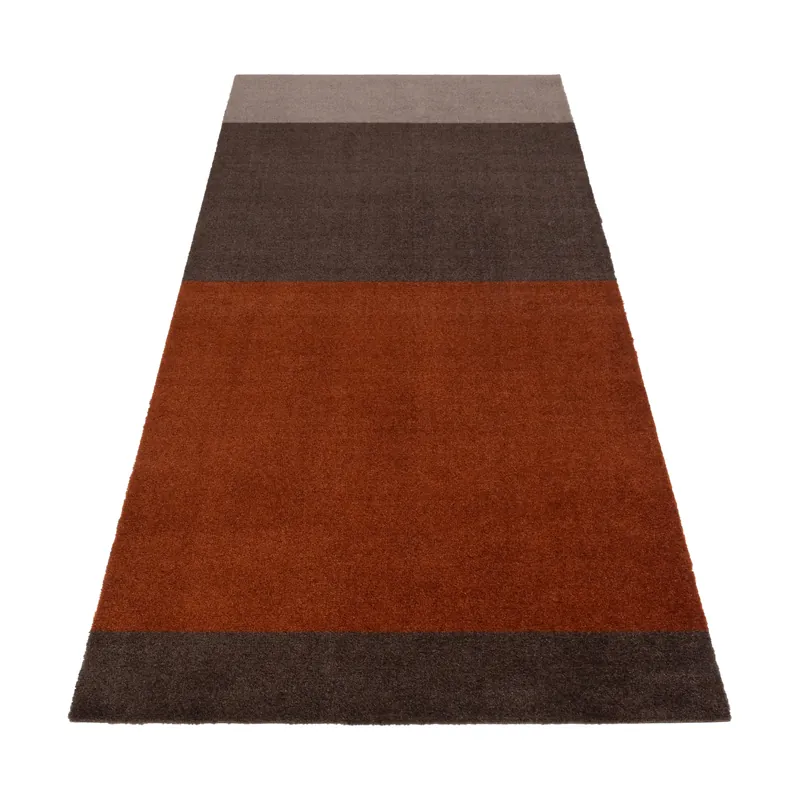 Stripes hallway rug horizontal, Ivory-dijon-brown. 90x200 cm Discount