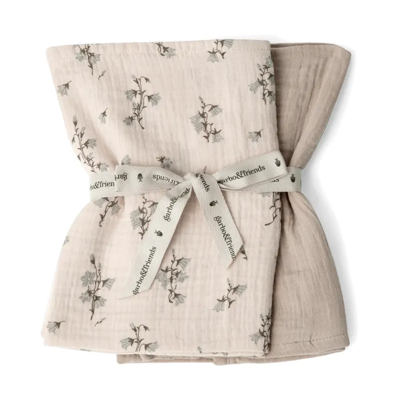 Bluebell Muslin small blanket 2 pieces, 60x60 cm Authentic