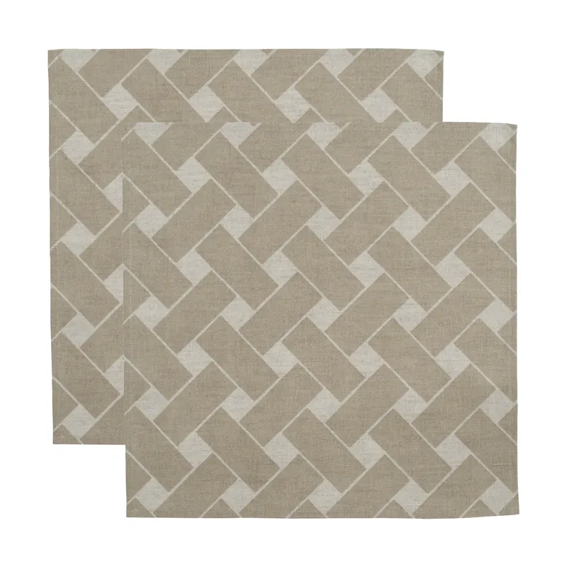 Bargain Basket XL napkin 45x45 cm 2-pack, Natural taupe