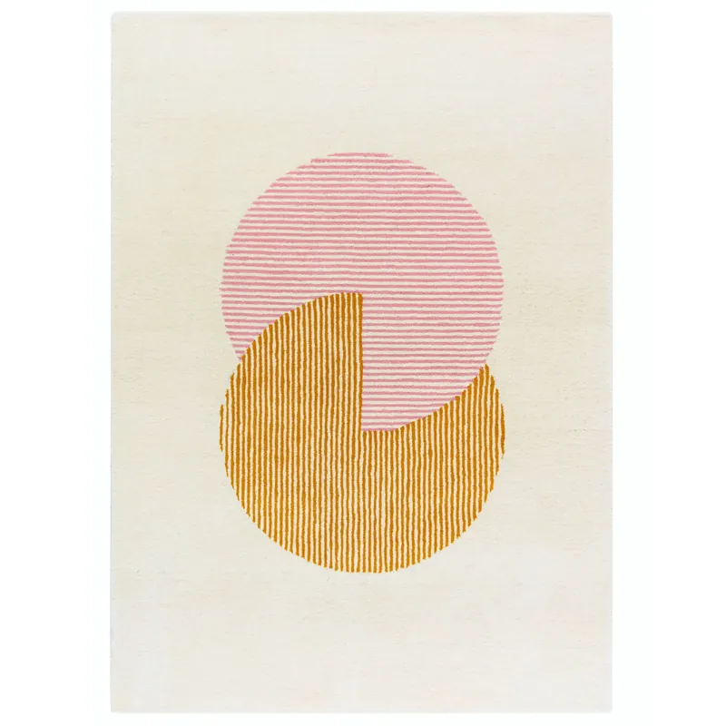 New Arrival Circles wool rug pink, 170x240 cm
