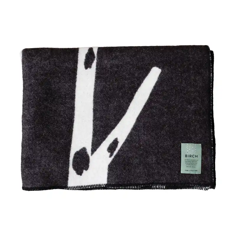 Express Delivery Birch throw 130x180 cm, Black-white