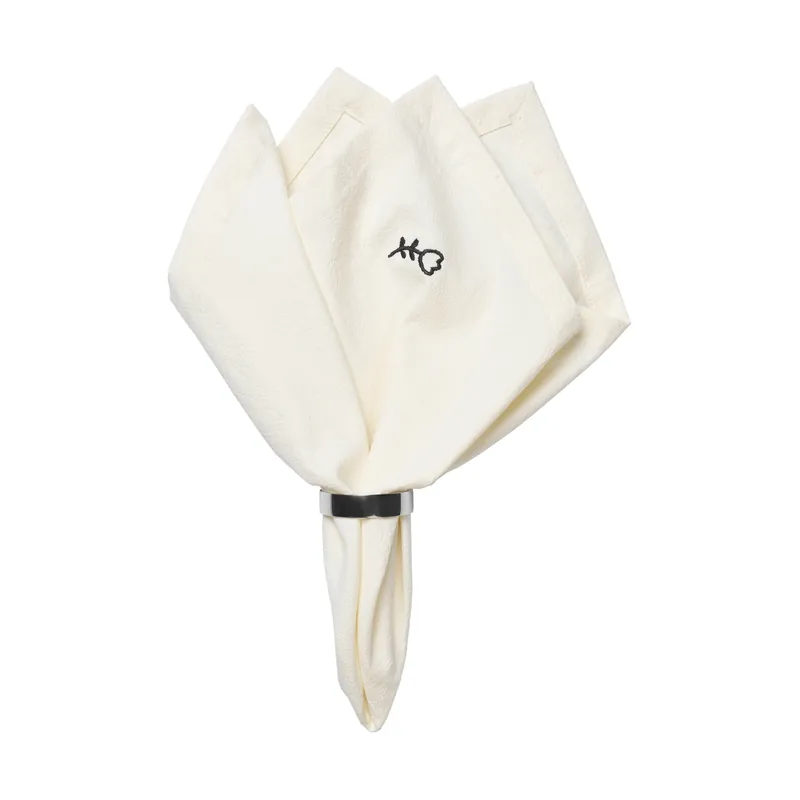 Direct From Factory Mai cloth napkin 45x45 cm, Black-off white.