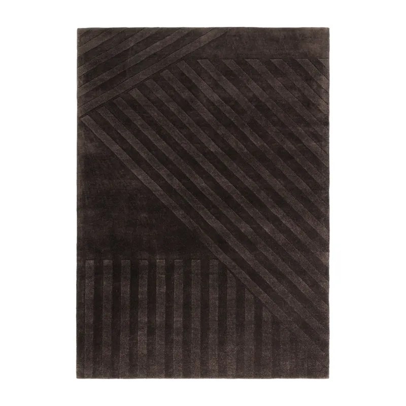 Flash Sale Levels wool rug stripes brown, 200x300 cm
