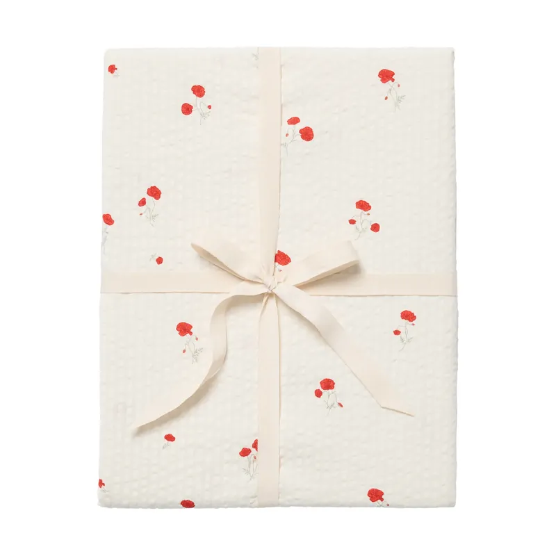 Poppy Seersucker fitted sheet, 160x200x30 cm Final Sale