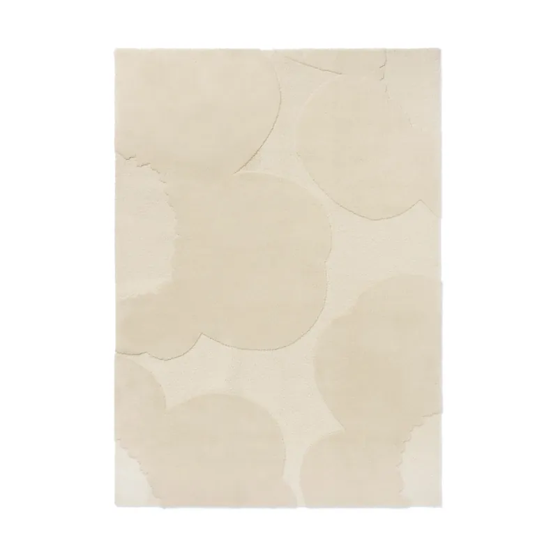 Iso Unikko wool rug, Natural white, 140x200 cm Deal