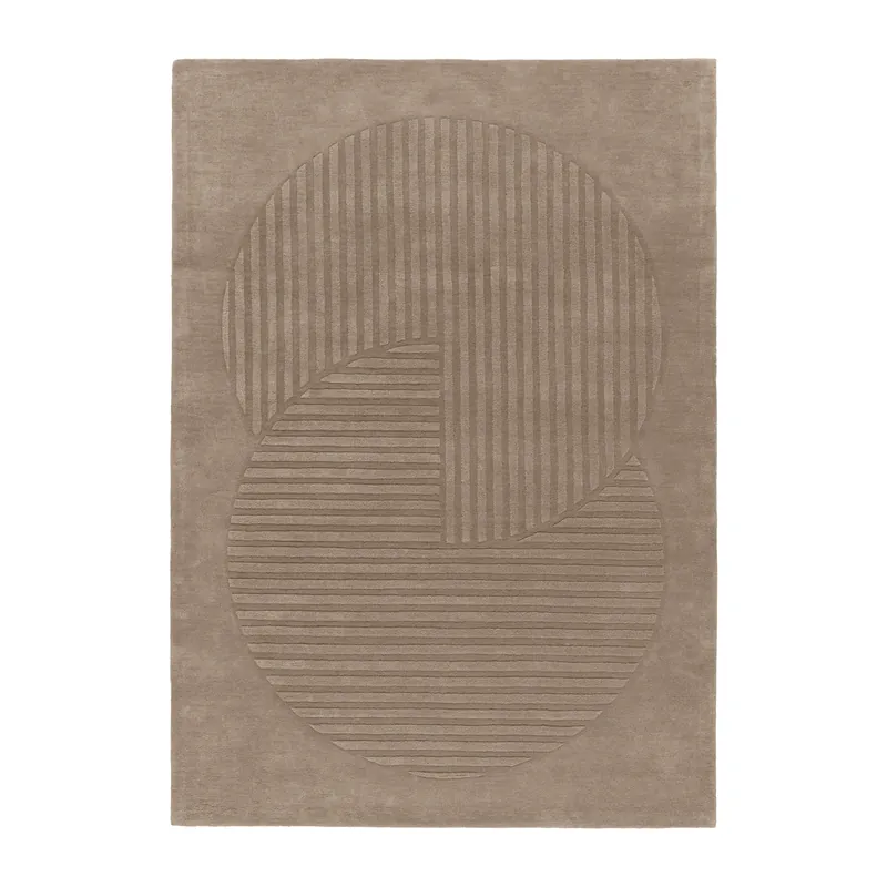Levels wool rug circles mole, 170x240 cm Clearance