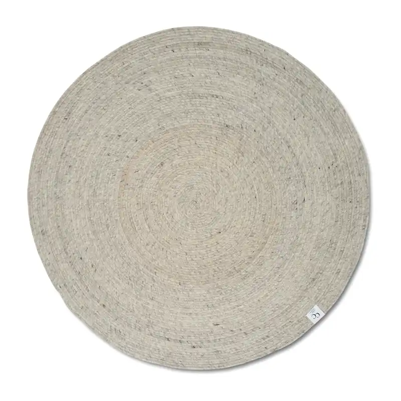 Merino wool carpet round Ø160 cm, white Place Order