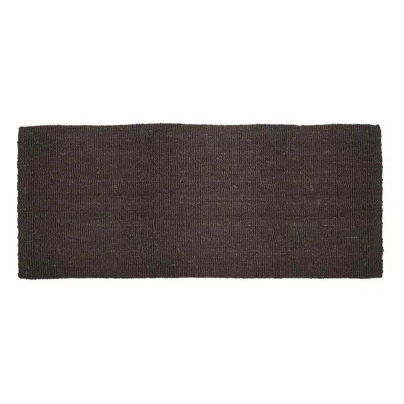 Genuine Jute door mat black, 60x90 cm
