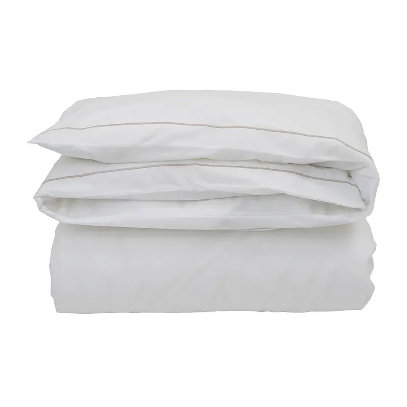 Hotel Percale duvet cover 220x220 cm, White-light beige Trusted Brand