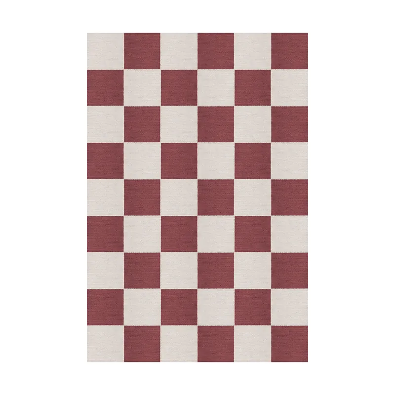 Chess wool rug, Black and white, 140x200 cm Trusted Brand