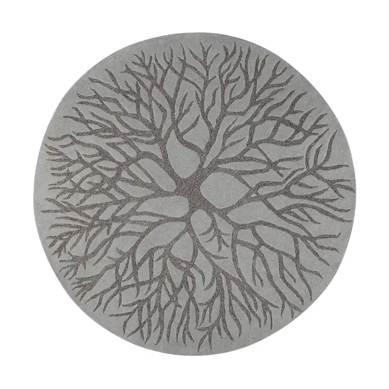 Birds nest hand woven rug Ø 220 cm, Charcoal Professional Grade