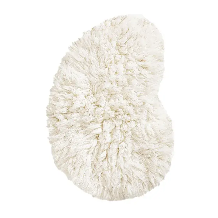 Residue Shaggy wool carpet, Bone White. 180x270 cm Reduced Price