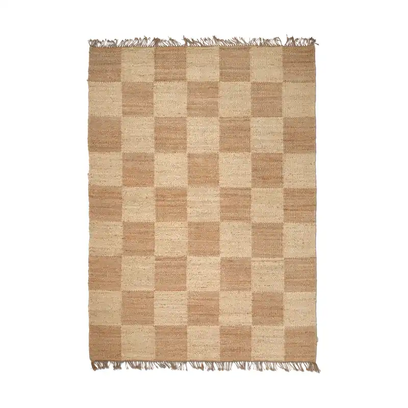 Authentic Jute Squares rug, Natural, 170x230 cm