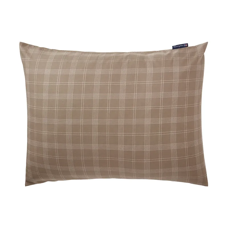 Special Discount Checked Pinpoint Oxford cushion cover 50x60 cm, Brown