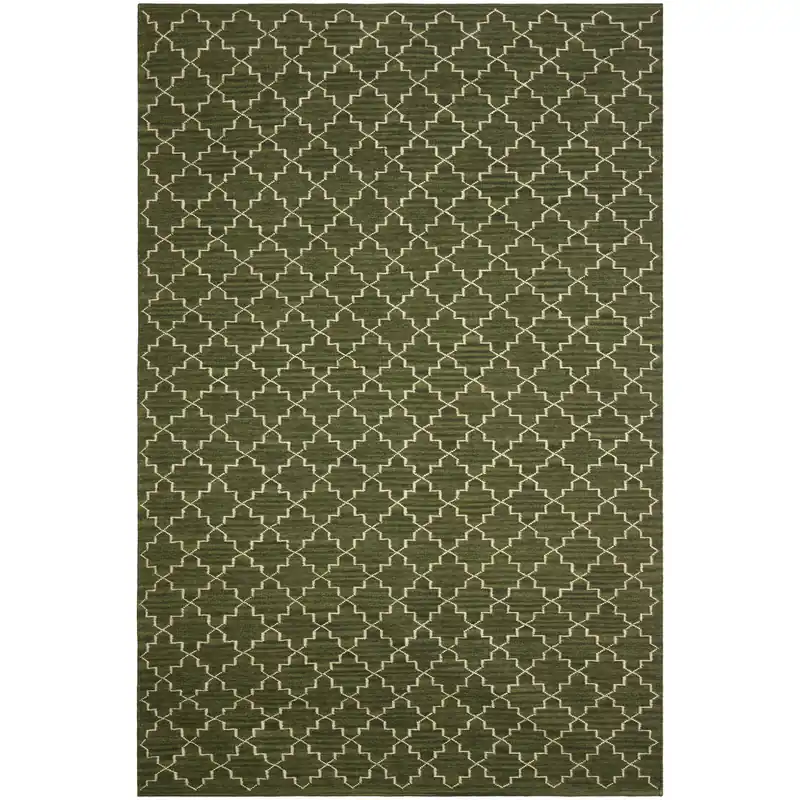 New Geometric rug 234x323 cm, Green melange-off white Holiday Sale