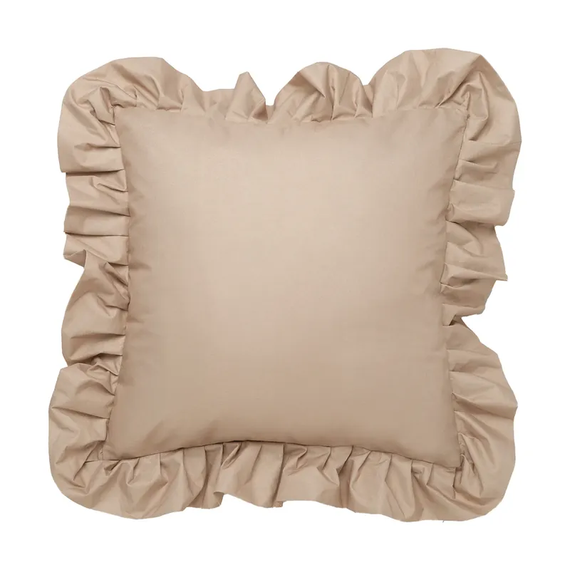 Latest Garden Glory Outdoor cushion with frill 45x45 cm, Beige-pink