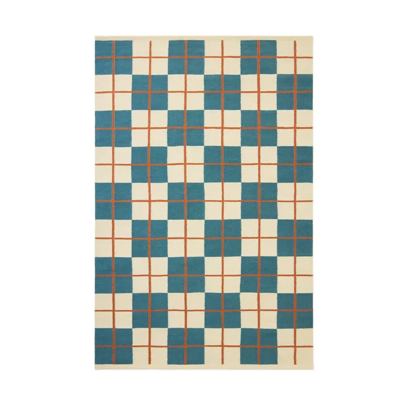 Order Now Haveli rug 230x320 cm, Heaven blue-light khaki-rust
