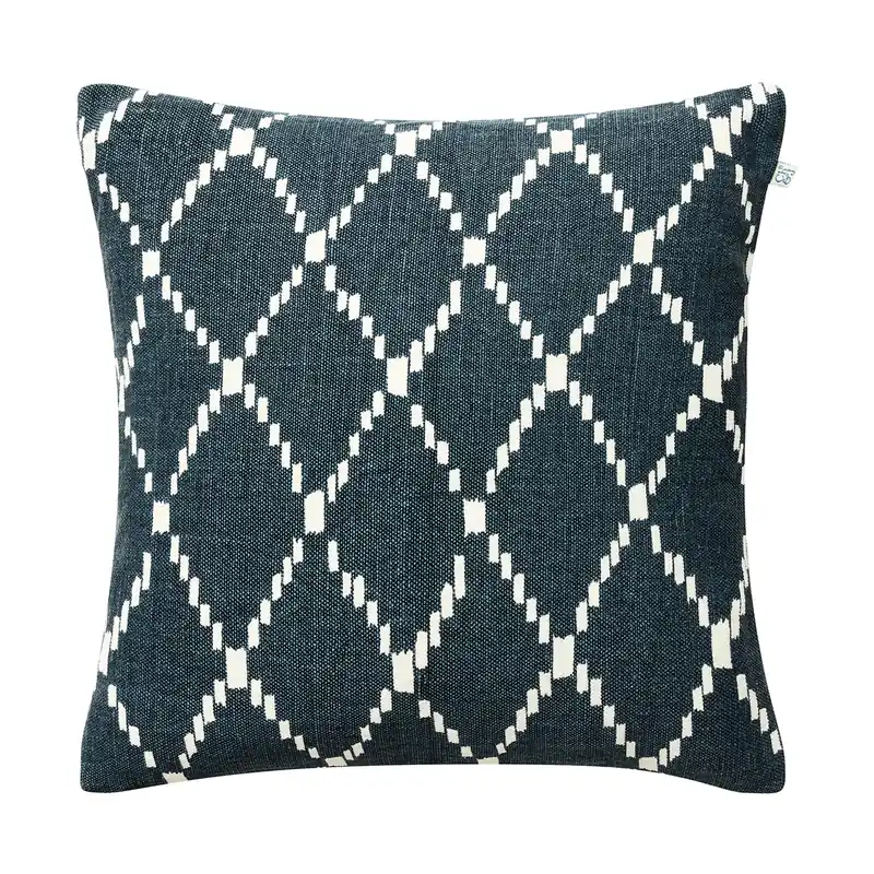 Best Choice Ikat Kerela cushion cover 50x50 cm, White-grey