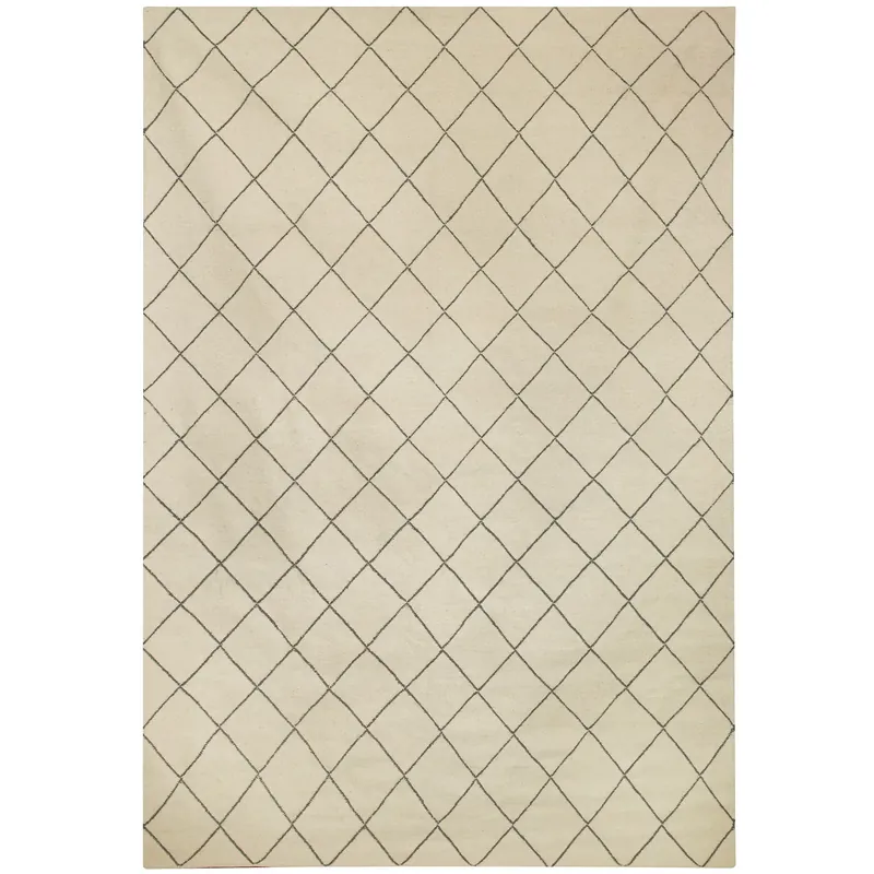 Diamond rug 230x336 cm, Blue melange-off white Hot Picks