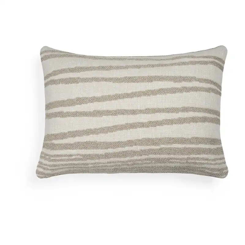 Stripes outdoor pillow 40x60 cm, Lumbar (beige) Next Day Delivery