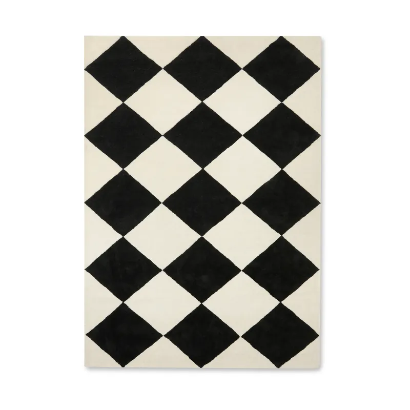 Tenman wool carpet 170x240 cm, Black-white Super Sale