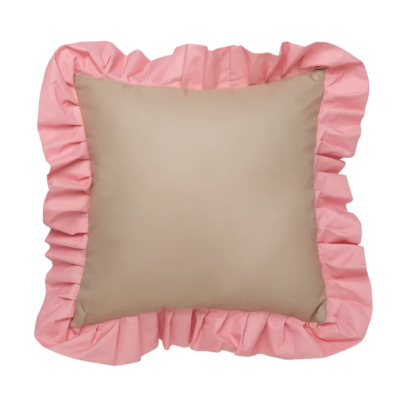 Affordable Garden Glory Outdoor cushion with frill 45x45 cm, Beige-pink