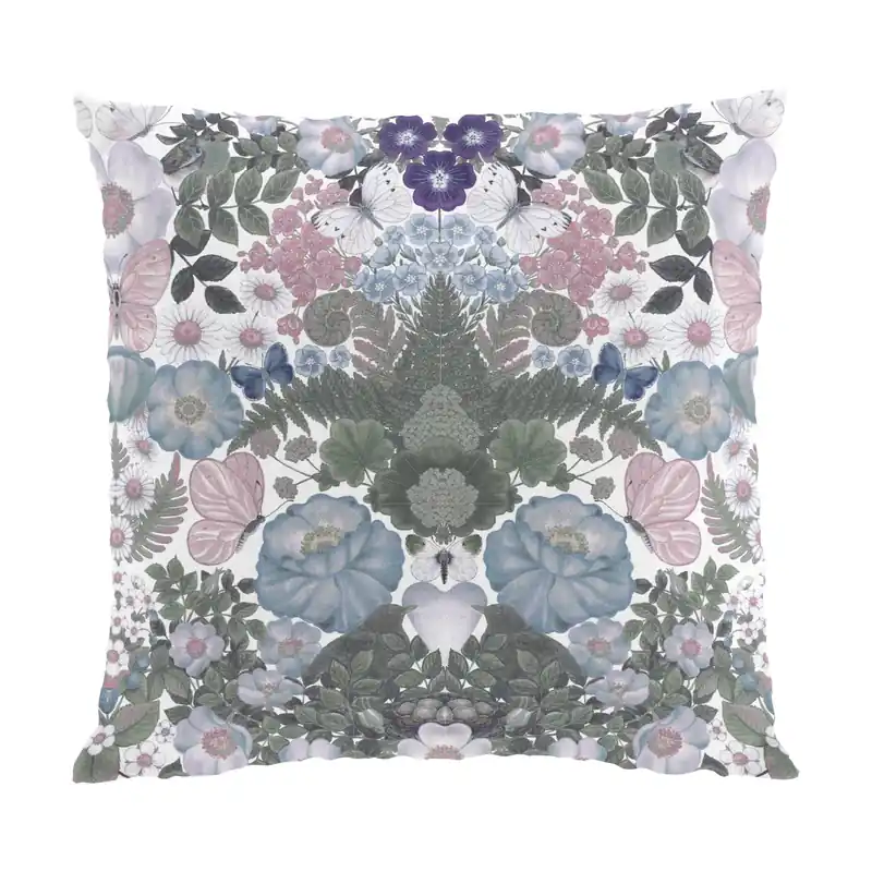 Butterfly Flower cushion cover 47x47 cm, Turquoise Low Price