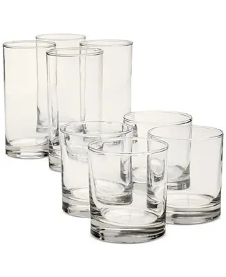 Free Shipping Double Old-Fashioned & Highball Glasses, Set of 8