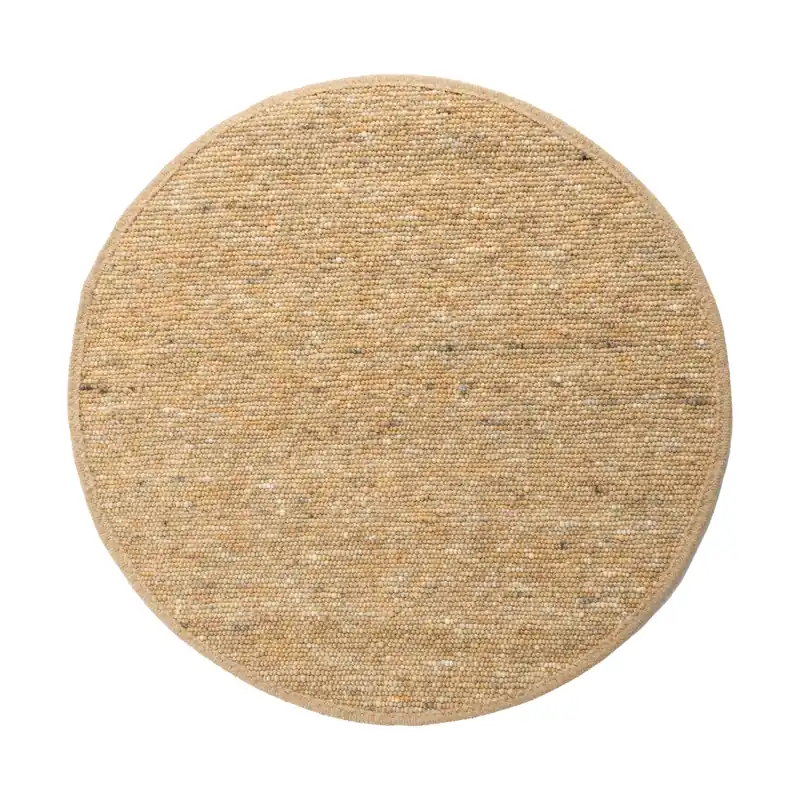Handmade Sierrafil round rug, Natural white no. 11, Ø170 cm