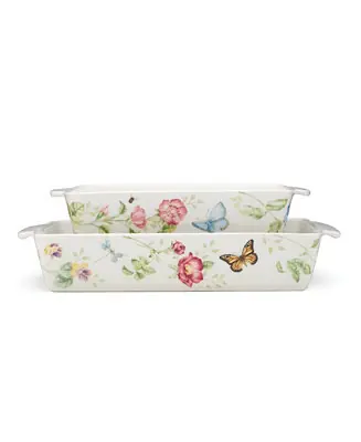 Butterfly Meadow Rectangular Baker 2-Piece Set Viral