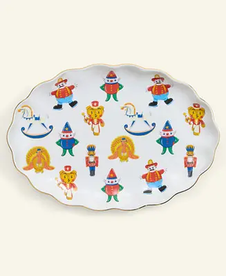 Crafted Thanksgiving Day Parade 2025 Scalloped Ceramic Parade Float Oval Serving Platter, Macy's Exclusive