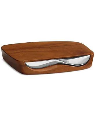 New Release Nambe Barware Blend Bar Board with Knife