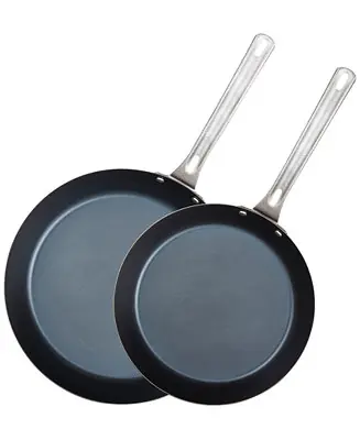 2-Pc. 10" & 12" Blue Carbon Steel Fry Pan Set Price Drop