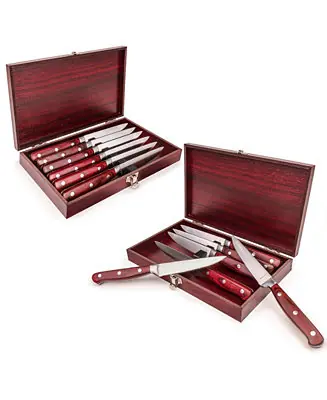 Pakka Wood 14-Piece Steak Knife Set Cheap