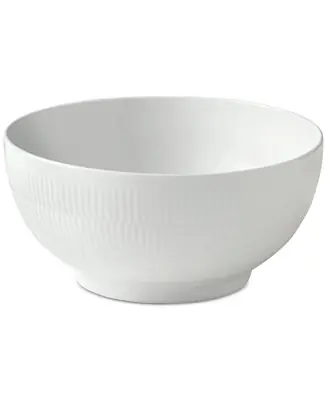 Fresh Stock White Fluted Large 9.5" Serving Bowl