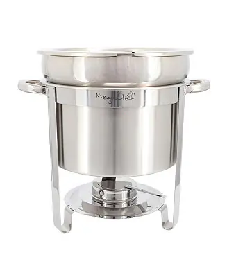7.4 Quart Round Stainless Steel Soup Professional Chafing Dish/Food Warmer/Buffet Server Serving Trays New Arrival