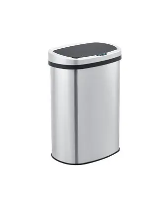 13 Gal./50 Liter Stainless Steel Oval Motion Sensor Trash Can for Kitchen Hassle-Free Returns