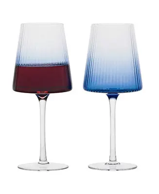 Budget Empire Blue Wine Glasses, Set of 2