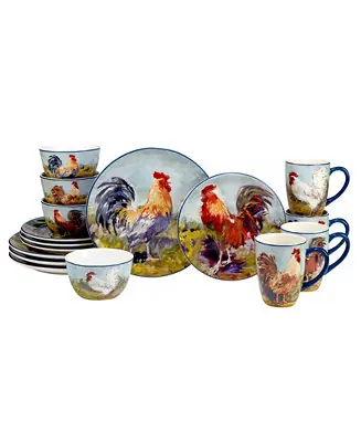 Must Have Rooster Meadow 16 Pc. Dinnerware Set, Service for 4