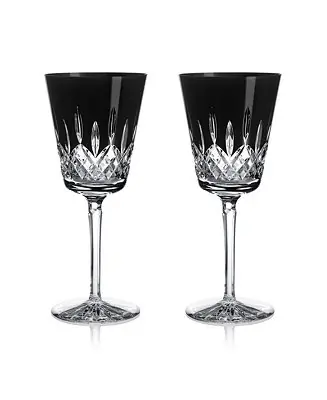 Lismore Black Large Goblet 13.5 oz, Set of 2 Fan Favorite