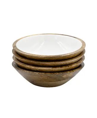 Wood Plus Collection Small Bowls, Set of 4 Top Pick