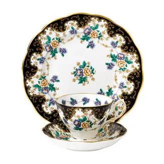 Best Seller 100 Years 1910 3-Piece Set,Teacup Saucer & Plate -Duchess