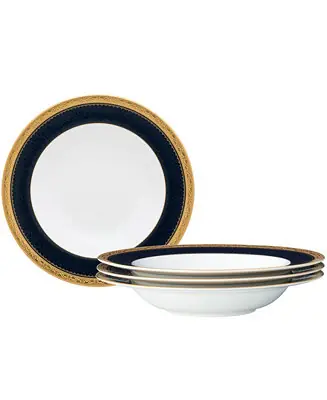 Odessa Cobalt Gold Set of 4 Soup Bowls, 8.50", 12 oz. Price Cut