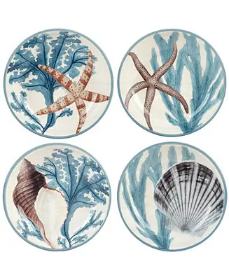 Same Day Shipping Beyond the Shore Set of 4 Soup Bowls